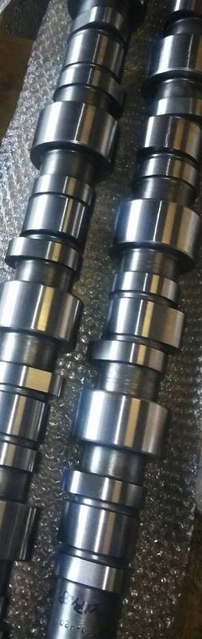 center of diesel truck engine camshafts